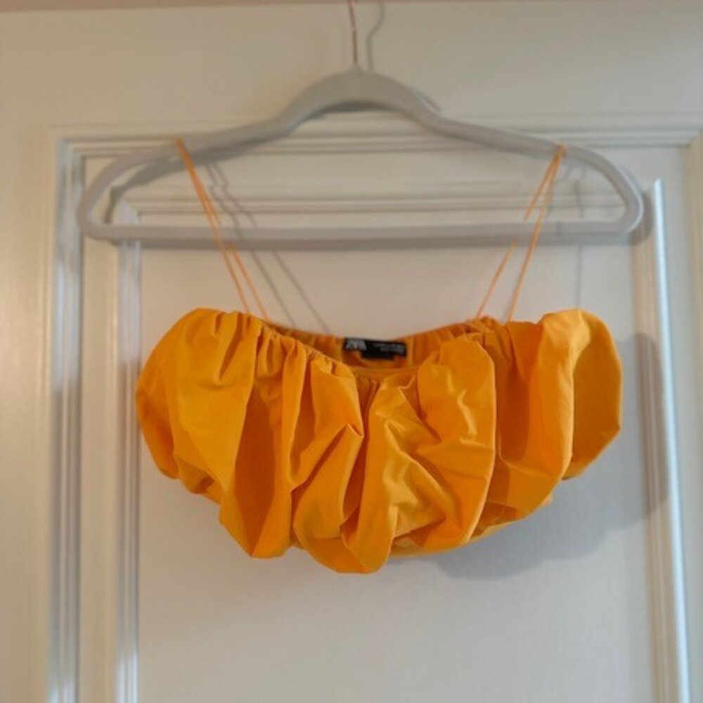 "Zara" Orange Tube Top - Size Medium